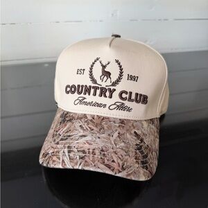 Vintage Style Country Club Camo Snapback Hat